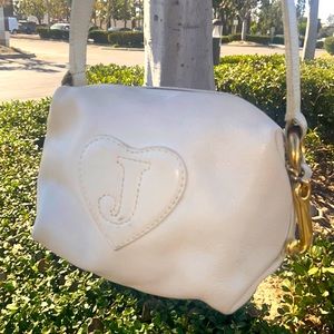 Vintage Juicy Couture Y2K White Leather Mini bag Cube barrel bag BARBIE